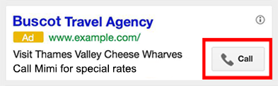 Google ad extensions de chamada